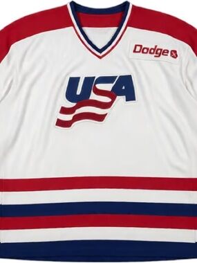 CCM Red, White & Blue Striped Hockey Jersey